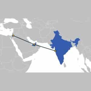 India to Dubai Distance