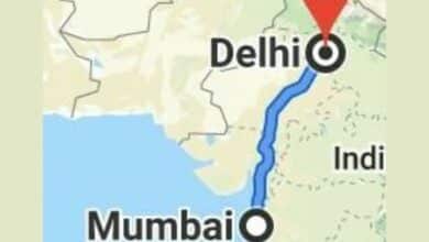 delhi to mumbai distance